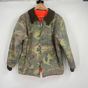 Vintage 1980's Camouflage Reversible Polyester Fill Puffer Jacket